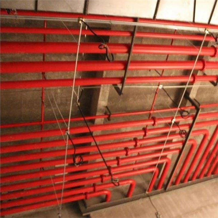 Red Painted Steel Pipe With Grooved Ends